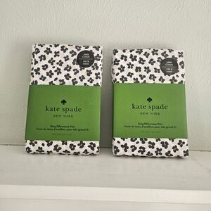 NWT Kate Spade Floral Leopard King Pillowcase Pair- Bundle Of 2